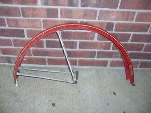 Vintage 1950s Schwinn Hornet Bicycle Bike Red Rear Fender for 26 x 2 Tire - Picture 1 of 6