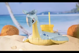 Set Of Two (2) Pokemon Center Lapras Summer Days Can Drink Holders Pool Float 2 - Picture 1 of 2