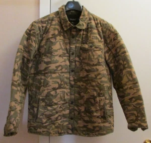 Chaqueta Brixton Para Hombre Verde Marrón Camuflada A Presión Acolchada Forrada Talla L - Imagen 1 de 8
