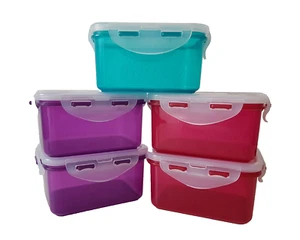 5 Lock&Lock Dosen Frischhaltedose 470ml Farben-Mix Behälter-Set - Bild 1 von 2