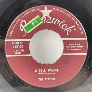 The ACCENTS 45 Wiggle Wiggle / Dreamin and Schemin BRUNSWICK Strong VG 9-55100 - Picture 1 of 4