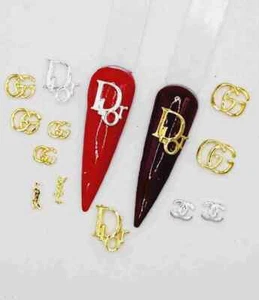 Juego de uñas metálicas con nombres de marca populares 14 piezas - Imagen 1 de 1