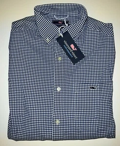 Camicia VINEYARD VINES vestibilità classica Tucker Performance BLU + BIANCO Gingham ($115) - Foto 1 di 5