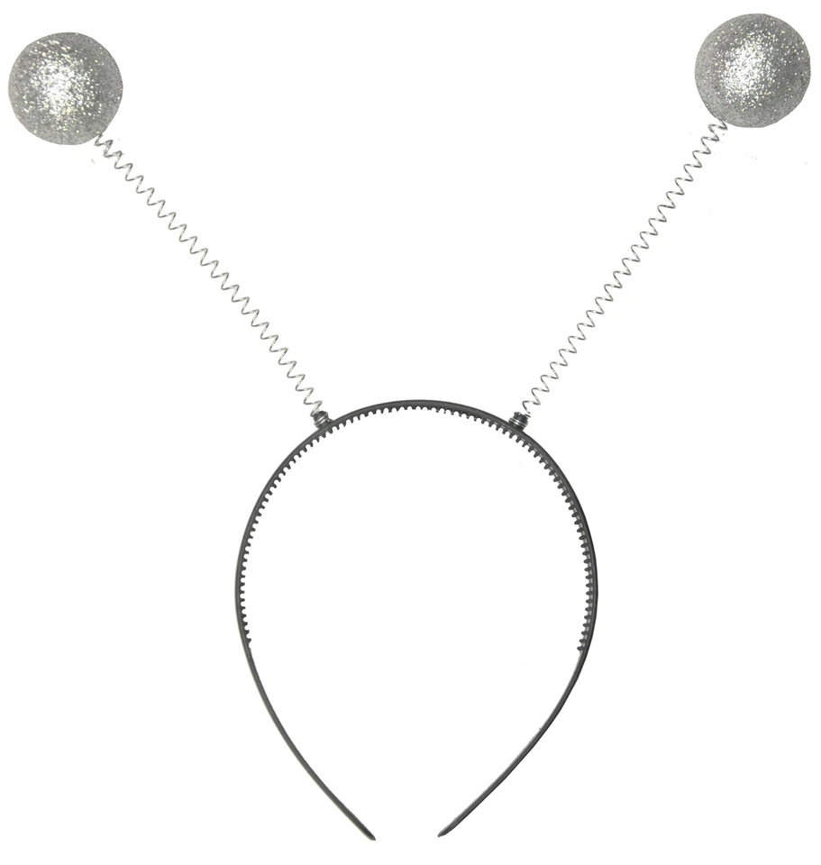 Tocado de antena extraterrestre plateado - Wmu Foto 1 de 1