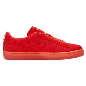 Puma Suede Lace Up Youth Boys Red Sneakers Casual Shoes 382854-01