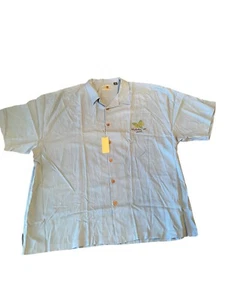Eagle Dry Goods Signature Series Mens Size 3XL Blue Silk Hawaiian shirt NWT - Picture 1 of 8