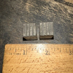Print Block “ 2 Decorative Background Borders” ￼Lead Blocks - Picture 1 of 4