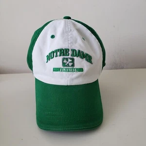 Notre Dame Fighting Irish Hat Cap Strap Back White Green Zephyr NCAA Shamrock - Picture 1 of 11