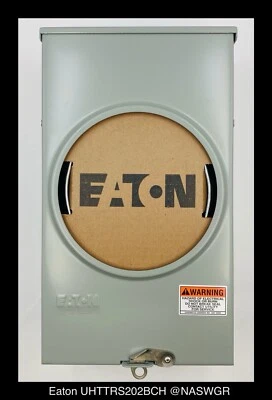 Eaton UHTTRS202BCH Meter Socket - 200A/600V/1P3W/N3R - Unused - Image 1 of 4