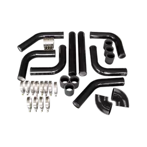 2.5" Aluminum Turbo Universal black Intercooler Piping Pipes Kit 2mm Thick Tube - Bild 1 von 1