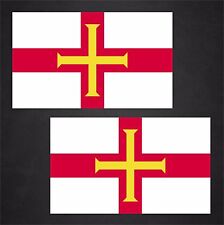 2 Guernsey Flag Decals Stickers