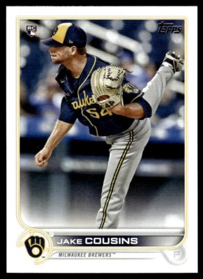 2022 TOPPS ROOKIE Jake Cousins Rookie Milwaukee Brewers #20 R53 - Image 1 of 2