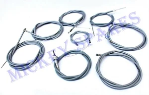 VESPA PX LML STAR STELLA COMPLETE NYLON LINED FRICTION FREE CABLE KIT GREY. NEW - Picture 1 of 3