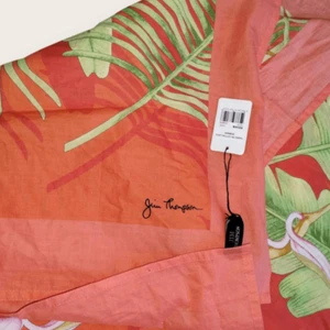 Jim Thompson Damen Halstuch waschbar Seidentuch orange Blumenmuster Sarong Thai - Bild 1 von 7