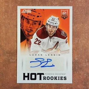 3-01-11 mx PWE. 2013-14 score hot rookies rc auto autograph #715 lucas lessio - Picture 1 of 2