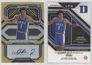 2021 Prizm Draft Picks College Penmanship Gold /10 Jalen Johnson Rookie Auto RC