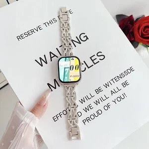Fr Apple Watch Series 10 9 8 7 6 5 3 1 2 SE Ultra Twist Chain Strap with Diamond - Picture 1 of 16