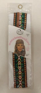 Vintage Stirnband! Bestickt mit Wildlederbändern! Unikat alter schwer zu findender Artikel!  - Bild 1 von 7