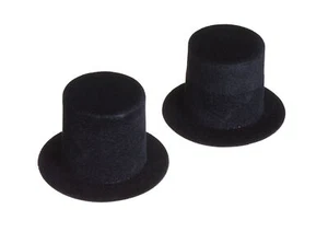 VBS Mini Zylinder 2er-Set 3x3cm schwarz Velours Puppen Fasching Deko Hochzeit - Bild 1 von 12