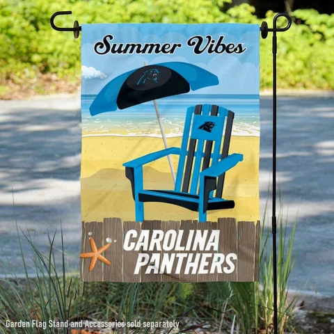 Carolina Panthers Summer Decorative Seasonal Official Garden Yard Banner Flag Cover