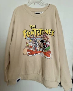WB 100 x Flintstones Damen Sweatshirt mit Rundhalsausschnitt, Looney Toons Gr. XXXL - Bild 1 von 5