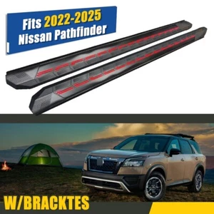 Fits Nissan Pathfinder 2022-2025 Running Boards Side Steps Pedals Nerf Bar ALU - Picture 1 of 9