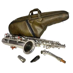 CG Conn 1119954 Silver-Toned Alto Saxophone - Picture 1 of 23