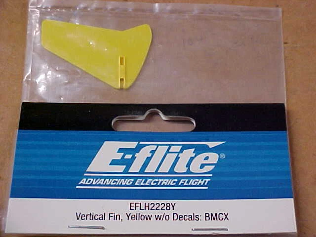 E-FLITE HELICOPTER PART - EFLH2228Y = YELLOW VERTICAL FIN : BMCX(NEW) - Image 1 of 1