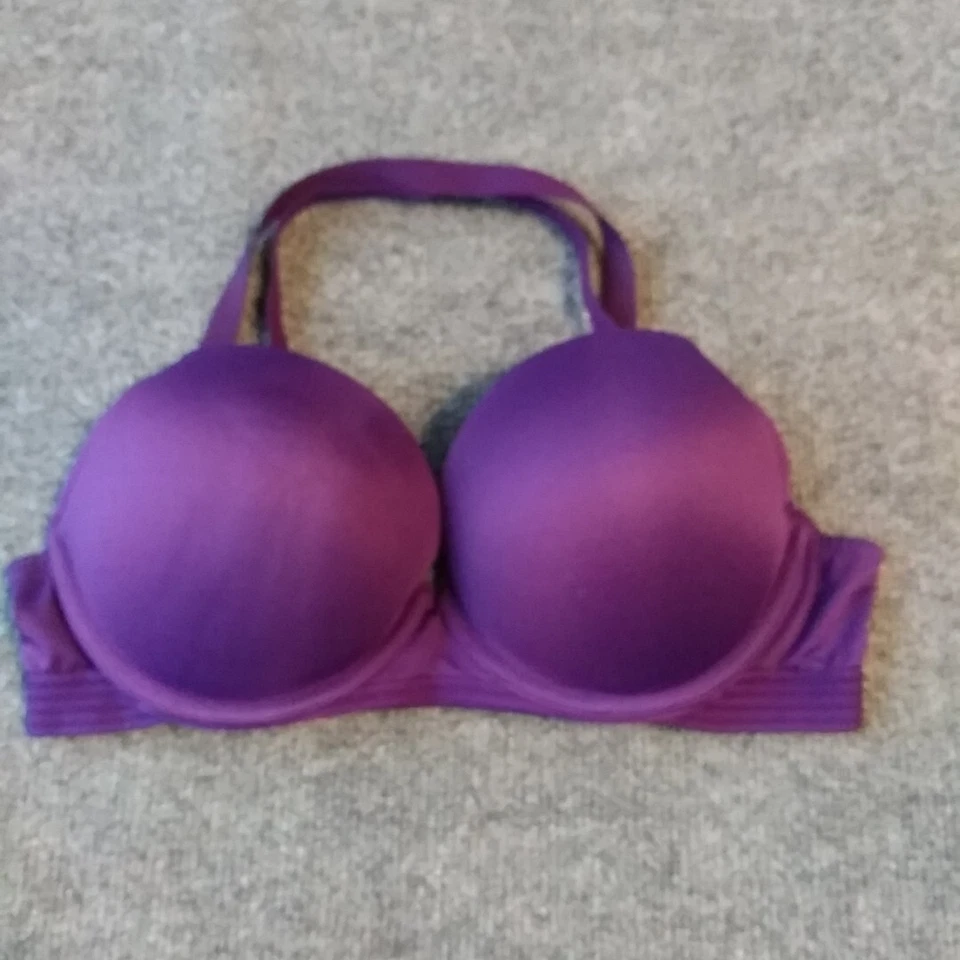 Maidenform Bra Womesn 36B Purple Adjustable Strap Underwire Padded Hook & Eye - Image 1 of 4