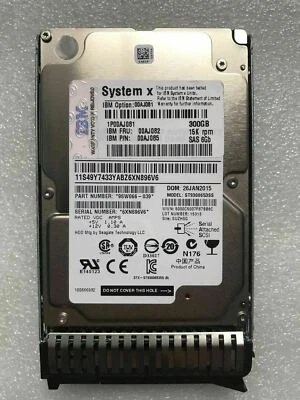 2PCS IBM 00AJ081 00AJ082 00AJ085 300GB 15K 6GBPS SAS 2.5" X3650 M5/X6 Hard Drive - Image 1 of 4