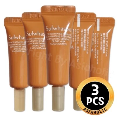 Crema de ojos rejuvenecedora de ginseng concentrado Sulwhasoo 3 ml x 3 piezas (9 ml) más nueva Foto 1 de 4