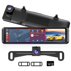 4K Rear View Mirror Camera with Carplay & Android Auto: 11.26" Smart Touch Sc... - Picture 1 of 9