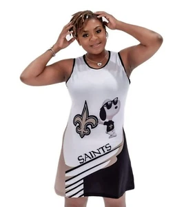 New Orleans Saints Damen weißes ärmelloses Trägerkleid - Bild 1 von 5