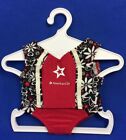 American Girl Tankini Bathing/Swimsuit Hearts Flowers Butterfly for 18" Doll 
