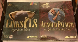 Set of 2 Arnold Palmer Links LS Legends in Sport Golf PC Latrobe Club DOS 95 New - Picture 1 of 6