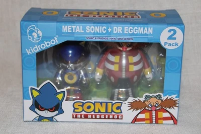 Metal Sonic & Dr. Eggman Kidrobot Sonic the Hedgehog Mini Figures 2 Pack New - Image 1 of 4