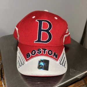 Boston Red Sox Gorra Gorra Roja Correa Trasera Ajustable Bordada Años 90 MLB Béisbol - Imagen 1 de 3