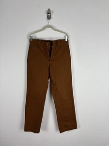 Noah NYC klassische Canvas-Hose Größe 28 x 27,5 hellbraun hoher Bund Cropped Baumwolle - Bild 1 von 12