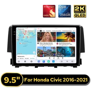Plug and Play 9 Inch 2K Screen Android Auto Head Unit for Honda Civic 2016-2021  - Picture 1 of 7