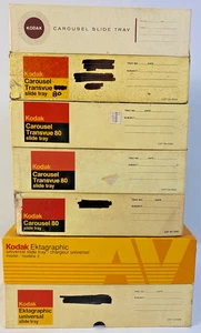 Vintage Kodak Carousel 80 Slide Projector Per Trays Original Box Lot of 4 - Picture 1 of 6