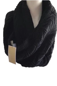  MICHAEL Michael Kors Women's Patchwork Knit Infinity Loop Scarf Black NWT - Picture 1 of 15