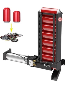 Pneumatischer Dosenbrecher mit Trichter, luftbetriebener Dosenbrecher zum Recycling 12oz - Bild 1 von 8