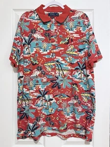 Polo Ralph Lauren Herren Aloha Poloshirt Rot Hawaii Print Classic Fit Gr. 2XL - Bild 1 von 5