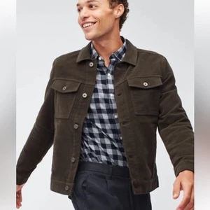 Bonobos Trucker Jacket Moleskin Cotton Brown Sz Medium NormCore Hipster - Picture 1 of 15