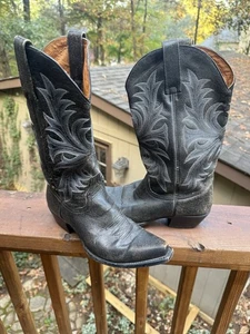 Botas de Vaquero para Mujer YOUNG GUNS Talla 7 B Cuero Negro Envejecido - Imagen 1 de 13