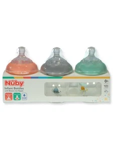 Nuby Baby 3-Pack Infant Baby Bottles Color: peach multi Size: one size - Picture 1 of 1