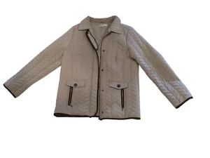 Noni B Womens Jacket Size L/14 Beige , Zip up, Snap Buttons, Quilted - Picture 1 of 3