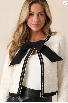 Chaqueta de tweed marfil Fate Moonlight talla pequeña Foto 1 de 4