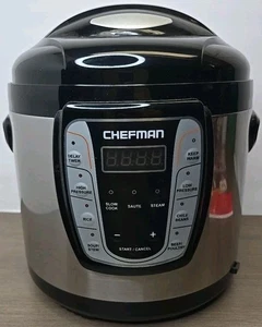 NUOVA Pentola a Pressione Elettrica Chefman 6 QT 9 in 1 con Libro di Cooking - Foto 1 di 15