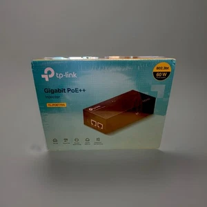 TP-Link TL-PoE170S 802.3bt 60W Power Supply Gigabit PoE++ Injector NEW SEALED - Zdjęcie 1 z 3